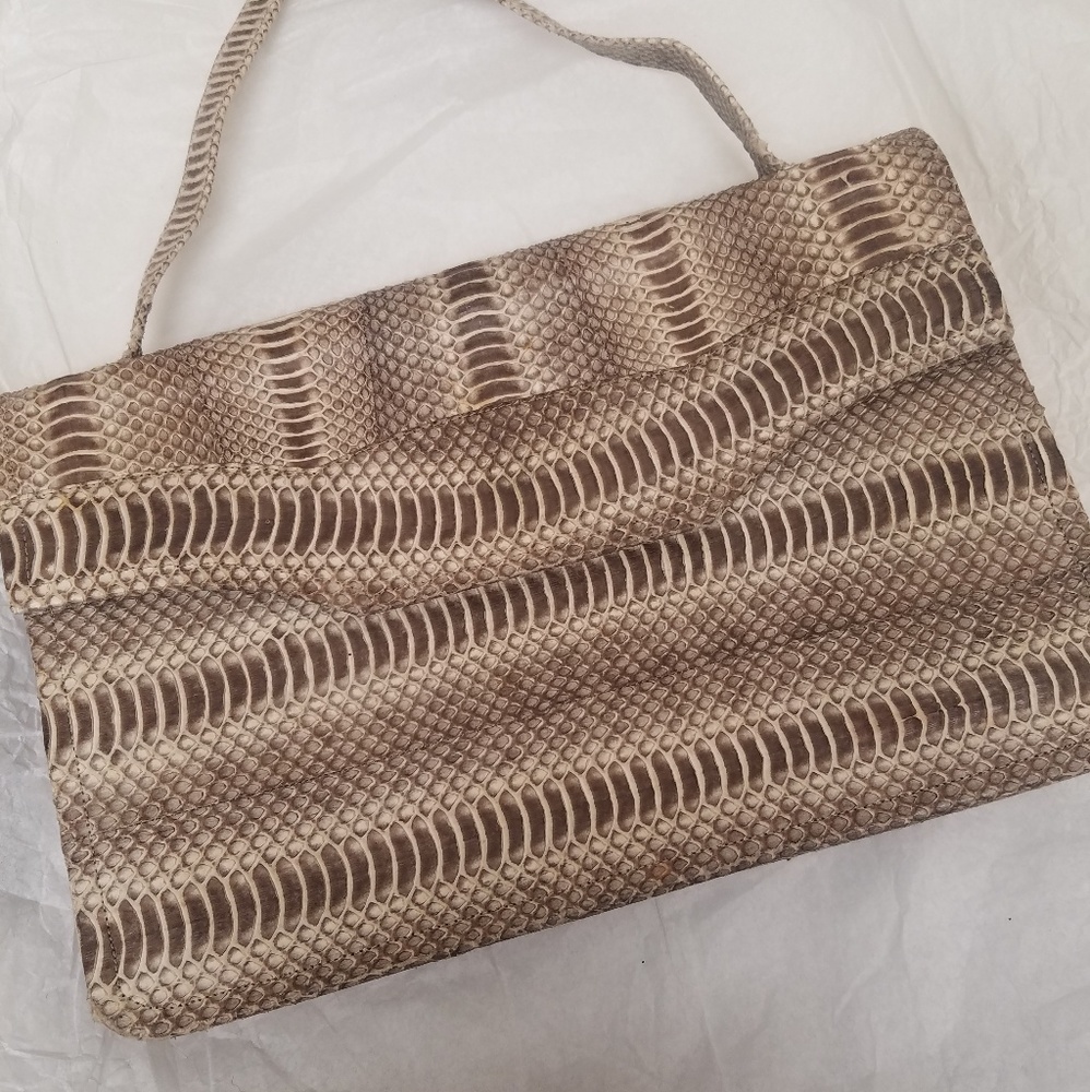 Vintage Real Snakeskin Shoulder Bag